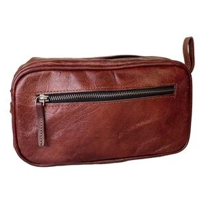 New Leather 10” Travel Toiletry Bag